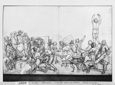 Louis XIV Visiting the Gobelins Factory by Charles Le Brun